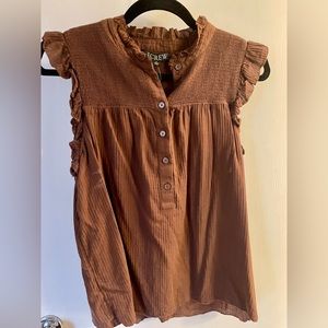 J. Crew gauze brown sleeveless top